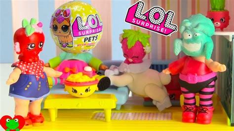 LOL Surprise Dolls Turn Into Shopkins Heads In Shopkins Doll House ...