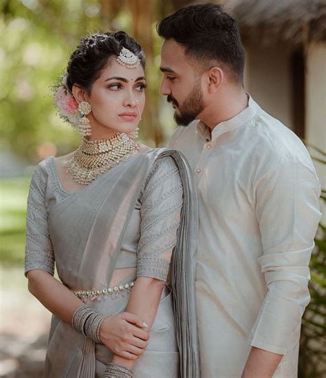 Grey Wedding Dress Couple Wedding Dress Indian Wedding Couple Saree