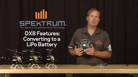 Spektrum Dx8 Installing The Lipo Battery Youtube