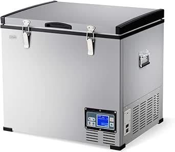 Costway Congelador De Pecho Refrigerador De Viaje Compresor De 63