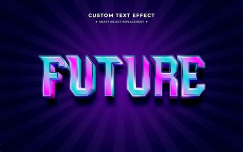 Premium Psd Futuristic 3d Text Style Effect