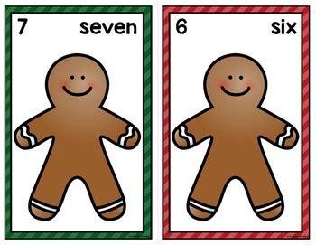 Gingerbread Counting Mats By Pocketful Of Centers Tpt