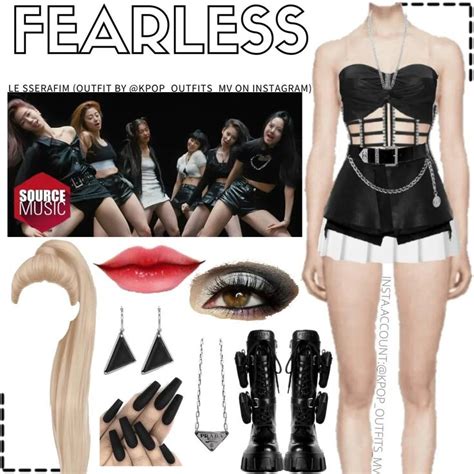 Le Sserafim Fearless Mv Inspired Outfit 3 Kpopoutfitsmv On