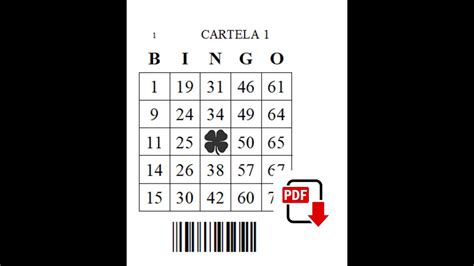 Cartelas De Bingo Prontas Para Imprimir Em Pdf Planilha YouTube