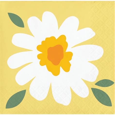 Sweet Daisy Beverage Napkins Party At Lewis Elegant Party Supplies