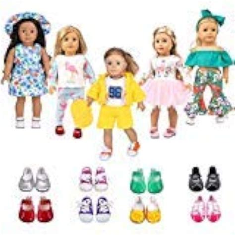 Ebuddy Doll Clothes And Accessories 5 Sets Outfit With 2