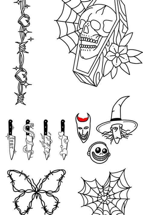 Pre Made Tattoo Stencils Ready To Use Tattoo Stencils Tattoo Etsy