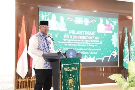 Pj Gubernur Babel Hadiri Pelantikan Pengurus Pimpinan Wilayah Muslimat