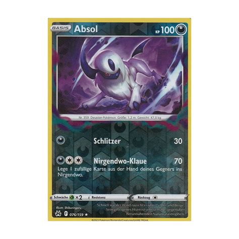 Absol 076 159 HOLO REVERSE HOLO Zenit der Könige Pokemon Karte kaufen