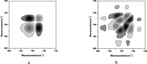 A Synchronous And B Asynchronous 2D Correlation Spectrum In The