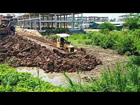 Best Incredible Building New Road Mighty Bulldozer Pushing Soil With