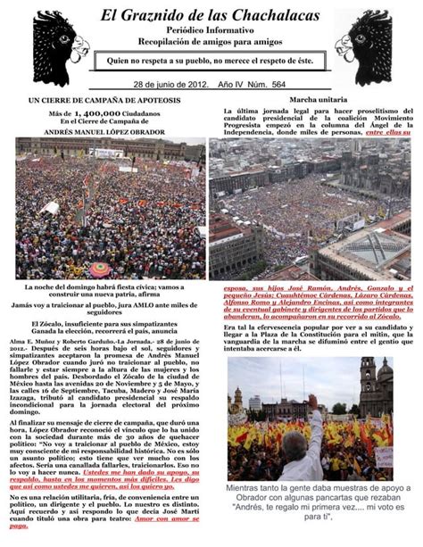 El Graznido De Las Chachalacas 564 PDF