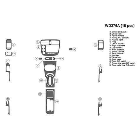 B I Wd A Rba D Raw Brushed Aluminum Large Dash Kit Pcs