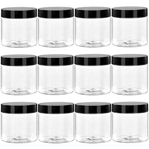 36 Pack 2 Oz Small Plastic Container Jars With Lids And Labels Bpa Free