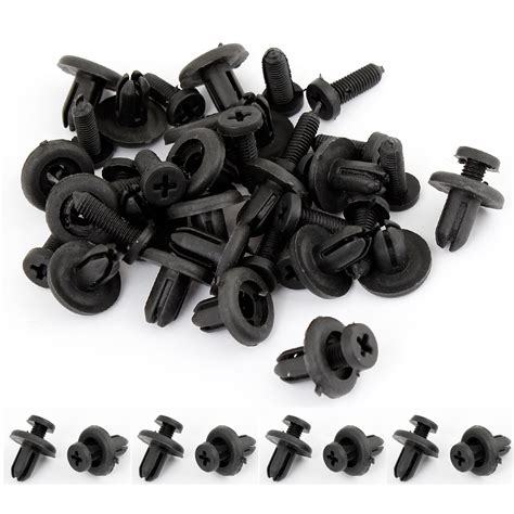 20 Pcs Car Auto Plastic Rivet Door Trim Retainer Clip 16 X 7mm Hole Dia Black Ebay