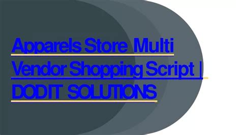 Ppt Best Readymade Apparels Store Script Dod It Solutions Powerpoint