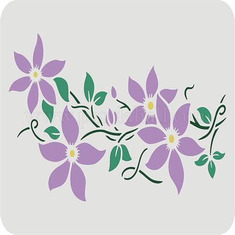 Wholesale Fingerinspire Clematis Stencil X Cm Classic Wall Border