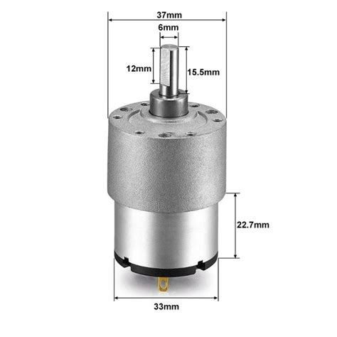 JGB37 520 DC 6V 12V 24V High Torque Gear Motor All Metal Gear Box