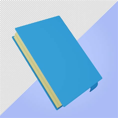 3d Render ícone De Educação De Livro Azul Psd Premium