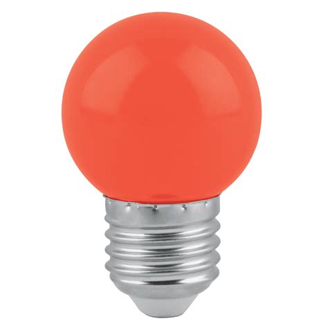 Lámpara de LED G45 127 V 1 W color rojo Cod 46029