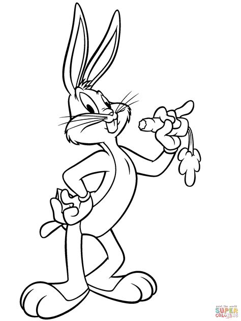 Disegno Di Bugs Bunny Da Colorare Disegni Da Colorare E Stampare Gratis