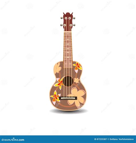 Dirigez L Illustration De L Ukul L De Guitare Hawa Enne D Isolement