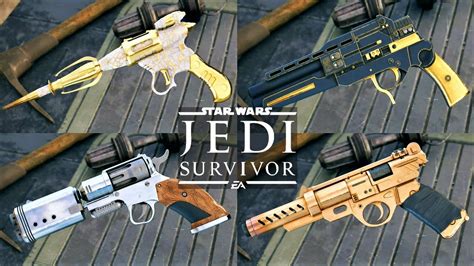 Star Wars Jedi Survivor All Blaster Customization Showcase PS5 60FPS