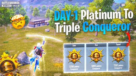 DAY 1 Platinum To Conqueror In BGMI IPhoneXR 11 12 13 14 14pro