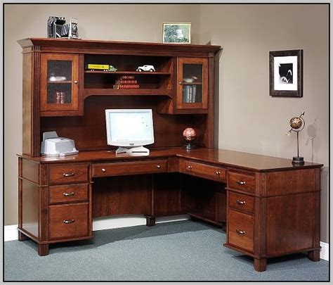 Executive L Shaped Desk With Hutch - Desk : Home Design Ideas # ...