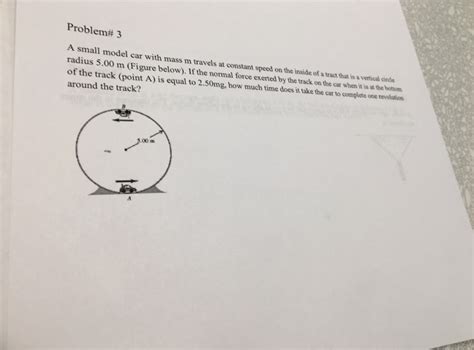 Solved Problem A Small Model Car With Mass M Travels At Chegg