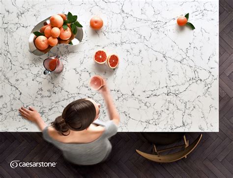 Caesarstone 5143 White Attica Kitchen Quartz Worktops By Longford