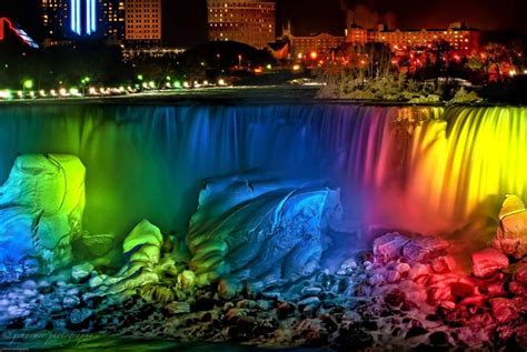 Rainbow at Night Niagara Falls | Niagara falls state park, Niagara ...