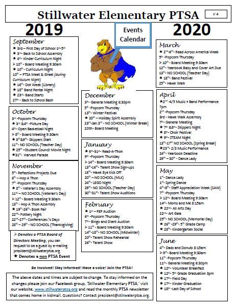 Stillwater Calendar | Stillwater PTSA