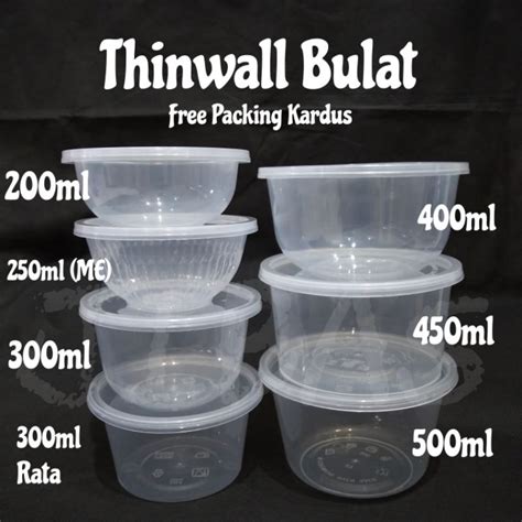 Jual Ecer Pcs Thinwall Bulat Bowl Cup Ml Ml Ml Ml Ml