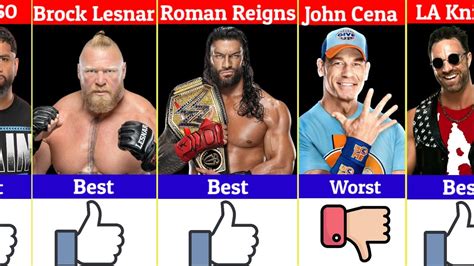 Worst And Best Wwe Superstars In Best And Worst Wwe Wrestlers