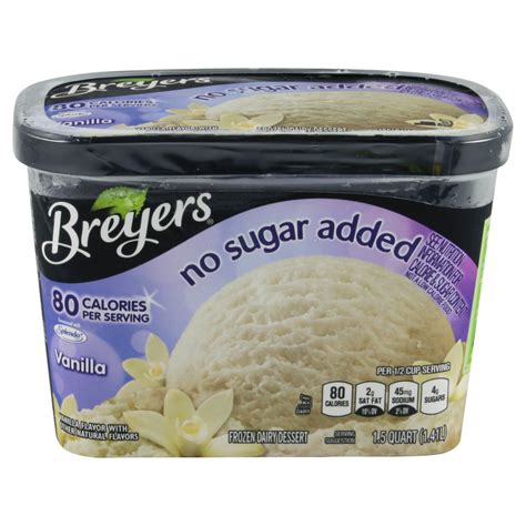 Breyers Smooth And Dreamy No Sugar Added Vanilla Ice Cream 1 5qt Garden