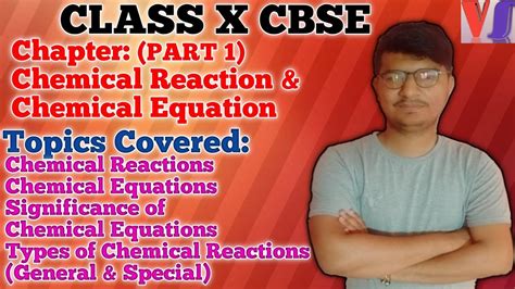 Class 10 X Cbse Science Chemistry Chemical Reactions And Equations Part 1 Sciencewithvs Youtube