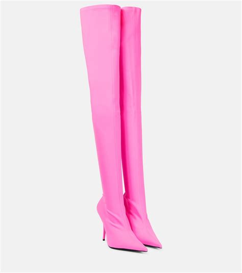 Neon Pink Over The Knee Boots Online