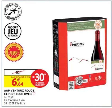 Promo Aop Ventoux Rouge Expert Club Hve Chez Intermarch Hyper