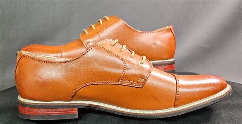 Mens Dress Shoes Bruno Marc By New York Size 9 5 Prince Brown Leather Nwob Ebay