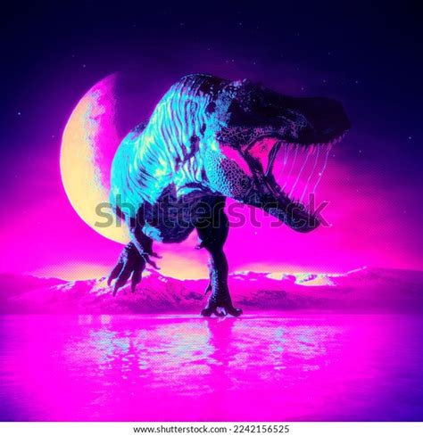 Tyrannosaurus Rex Walking On Ice Age Stock Illustration 2242156525 ...