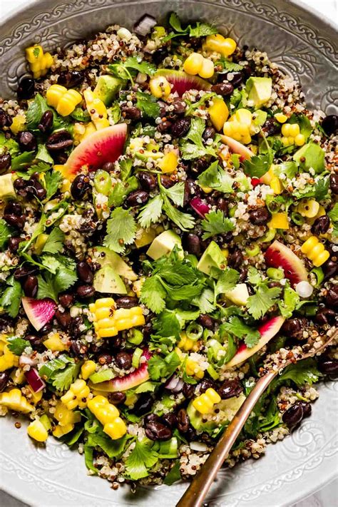 Quinoa And Black Bean Salad With Corn And Avocado Foolproof Living