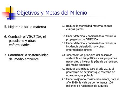 Ppt Objetivos De Desarrollo Del Milenio Powerpoint Presentation Free