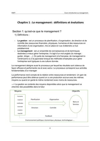 Chapitre Management Definitions Evolutions Pdf