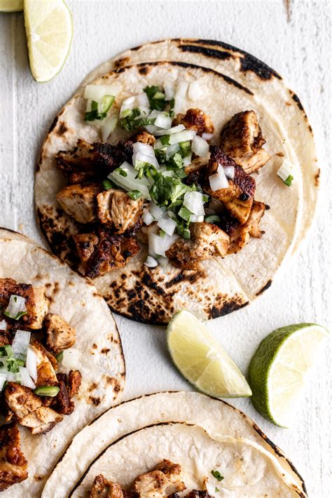 Mexican Chicken Street Tacos Cooking With Cocktail Rings