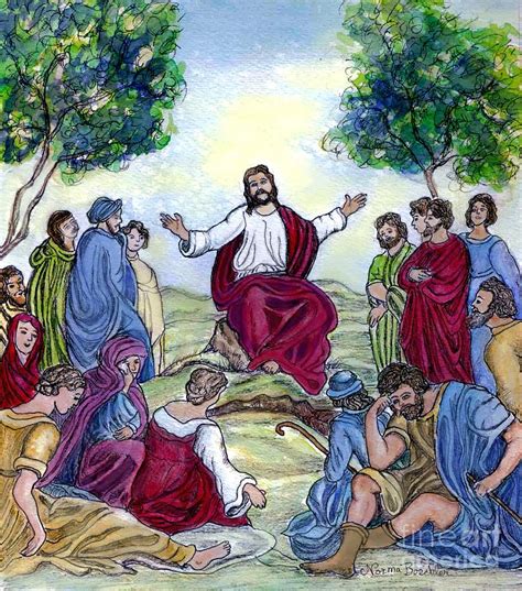 The Sermon On The Mount Painting By Norma Boeckler Fine Art America