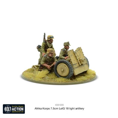 Bolt Action Afrika Korps 75mm Leig 18 Light Artillery