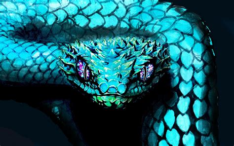 Blue Real Bush Viper (#541400) - HD Wallpaper & Backgrounds Download