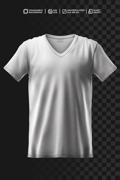 Elegante plantilla psd de diseño de camisa con cuello en v con fondo