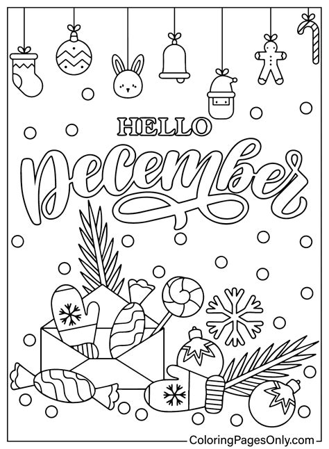 December Coloring Pages Free Printable Coloring Pages